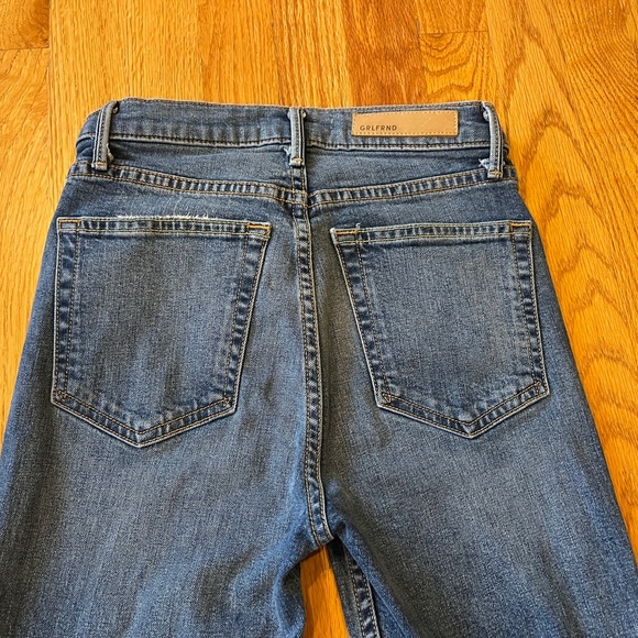 👖GRLFRND* REED High Rise Stretch Jeans SIZE 24 Sandblast blue Made in USA - Picture 8 of 15